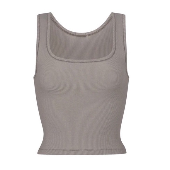 RARE skims smoke cotton rib tank top